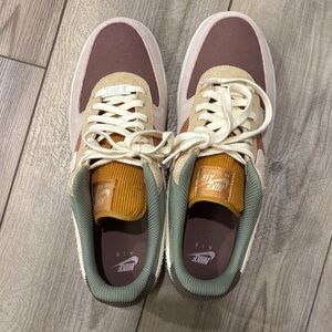 Nike Air Sneakers in Brown, Cream, and Green